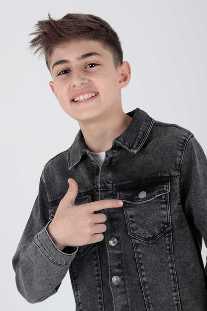 Boy's Jean Jacket Fashionable Ak22133623