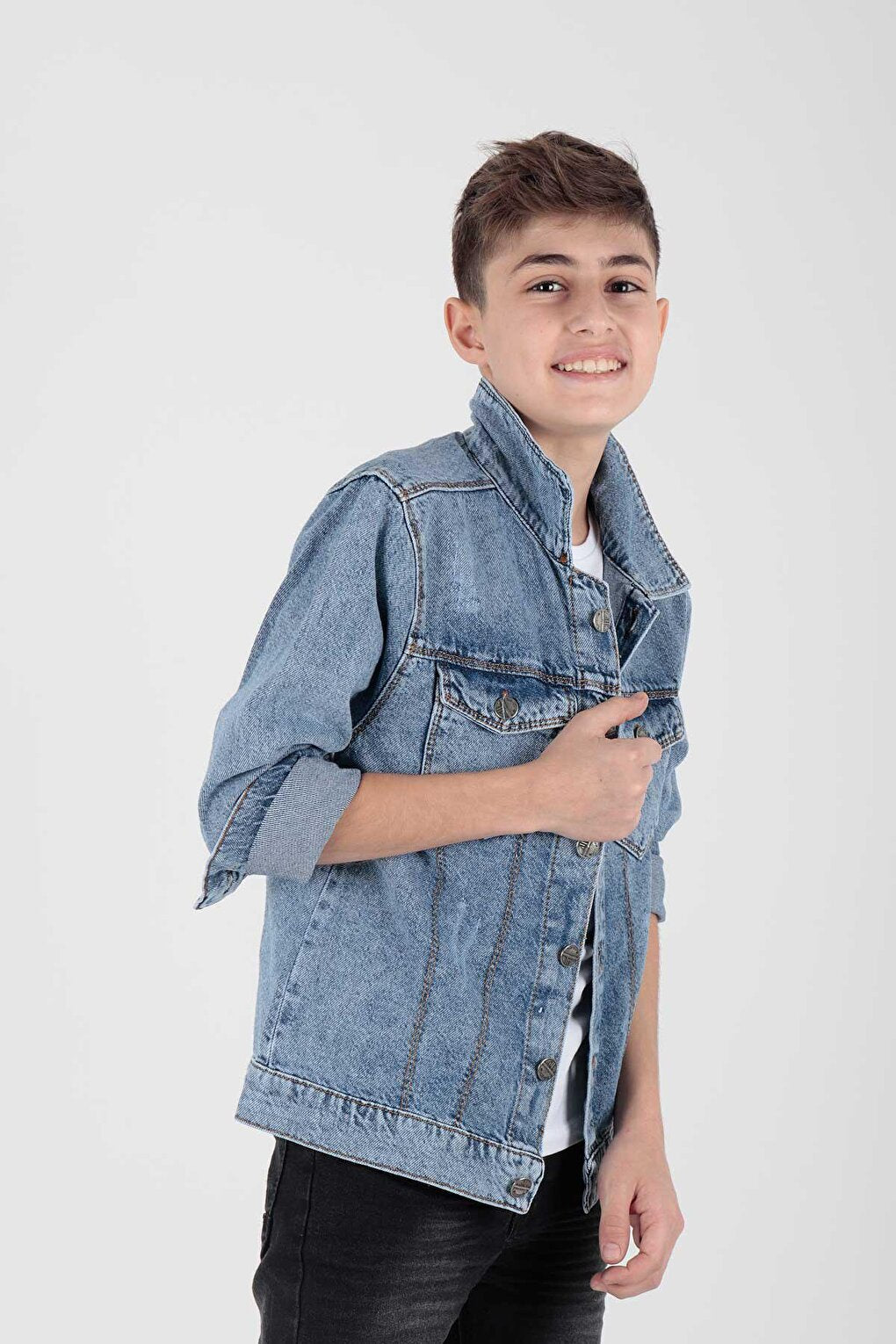 Boy's Cotton Jean Jacket Casual Fashionable Ak22162123