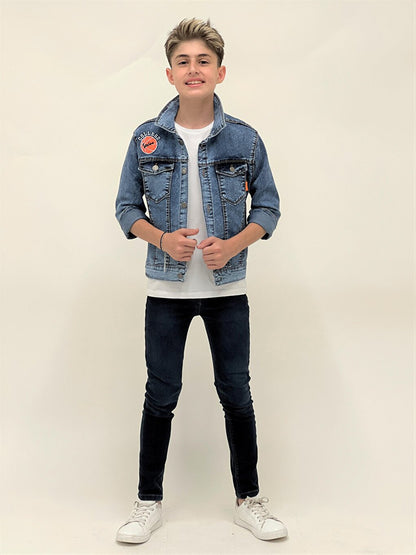 Boy's College Jean Jacket Casual Fashionable Ak22366123