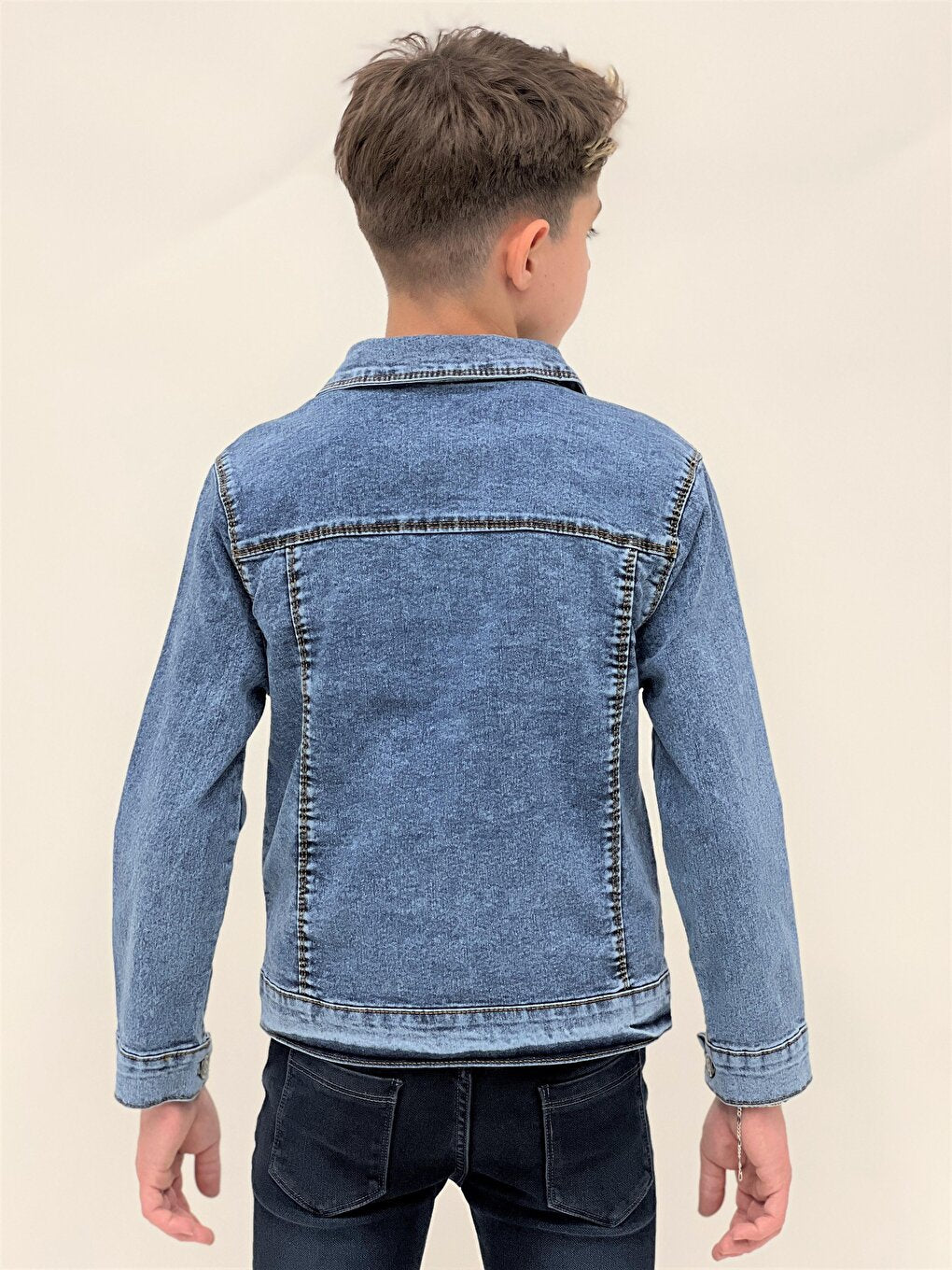 Boy's College Jean Jacket Casual Fashionable Ak22366123