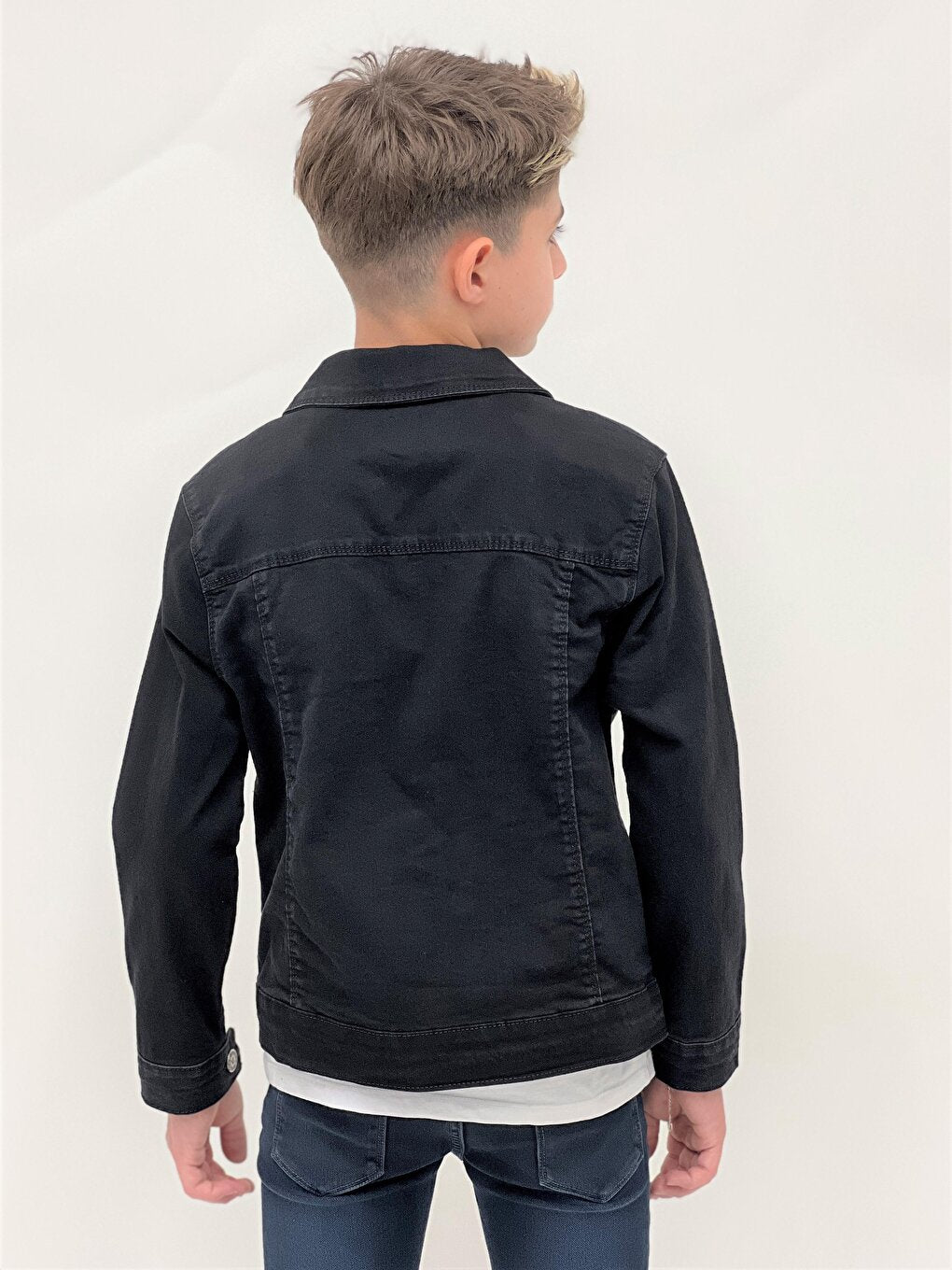 Boy's College Jean Jacket Casual Fashionable Ak22366123