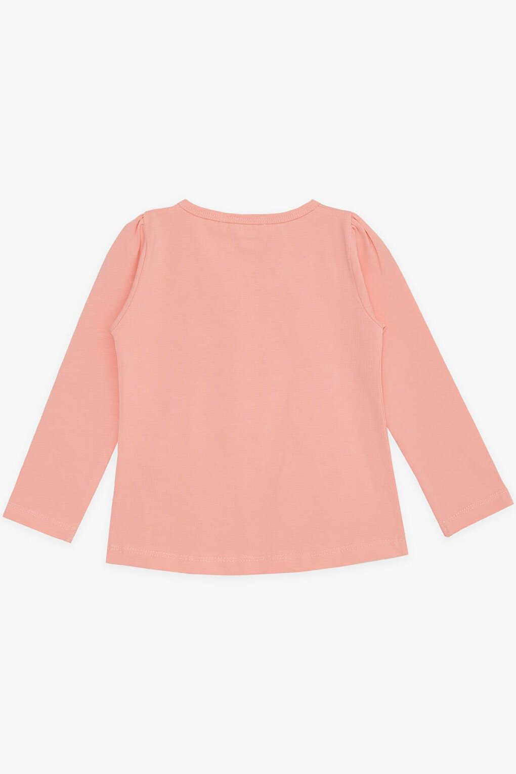 Girl's Long Sleeve T-Shirt Laced Bow Salmon (Age 3-8)