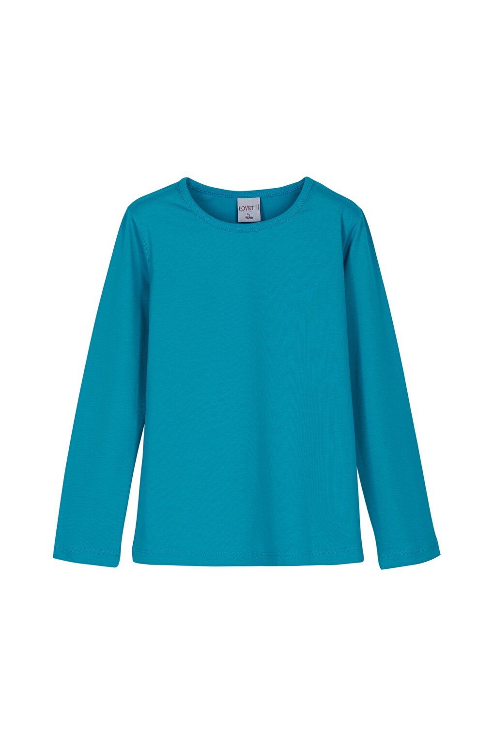 Dark Turquoise Girl's Plain Basic Lycra Long Sleeve T-Shirt