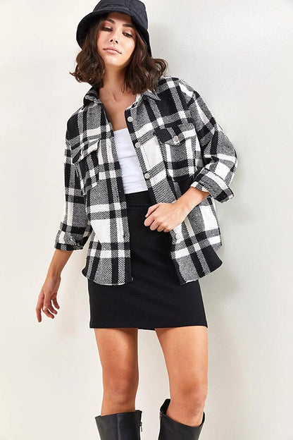 Women's Plaid Lumberjack Shirt with Pockets 4634