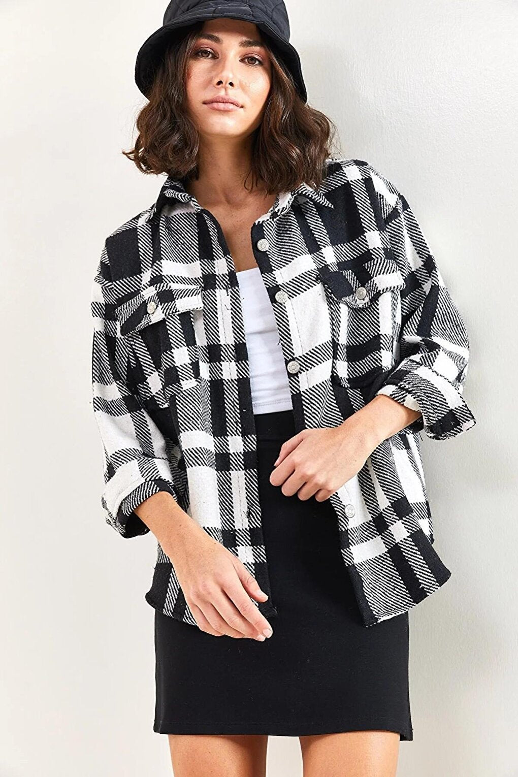 Women's Plaid Lumberjack Shirt with Pockets 4634