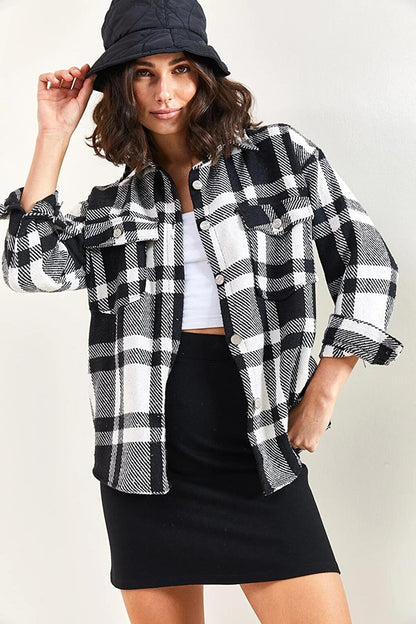 Women's Plaid Lumberjack Shirt with Pockets 4634