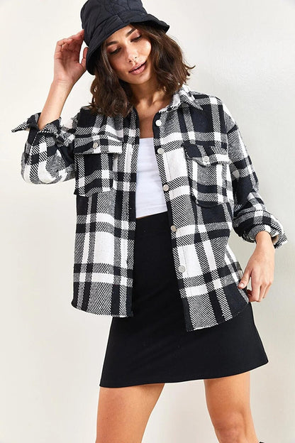 Women's Plaid Lumberjack Shirt with Pockets 4634