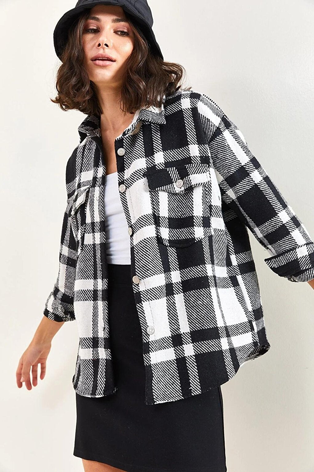 Women's Plaid Lumberjack Shirt with Pockets 4634