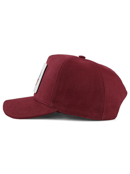 V1 Baseball Taurus - Unisex Claret Red Hat (Cap) with 2 Code Logo