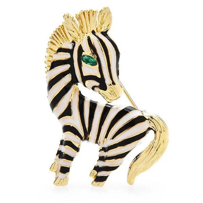 Zebra Brooch