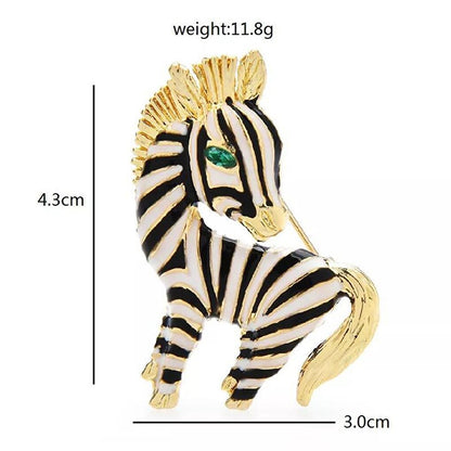 Zebra Brooch