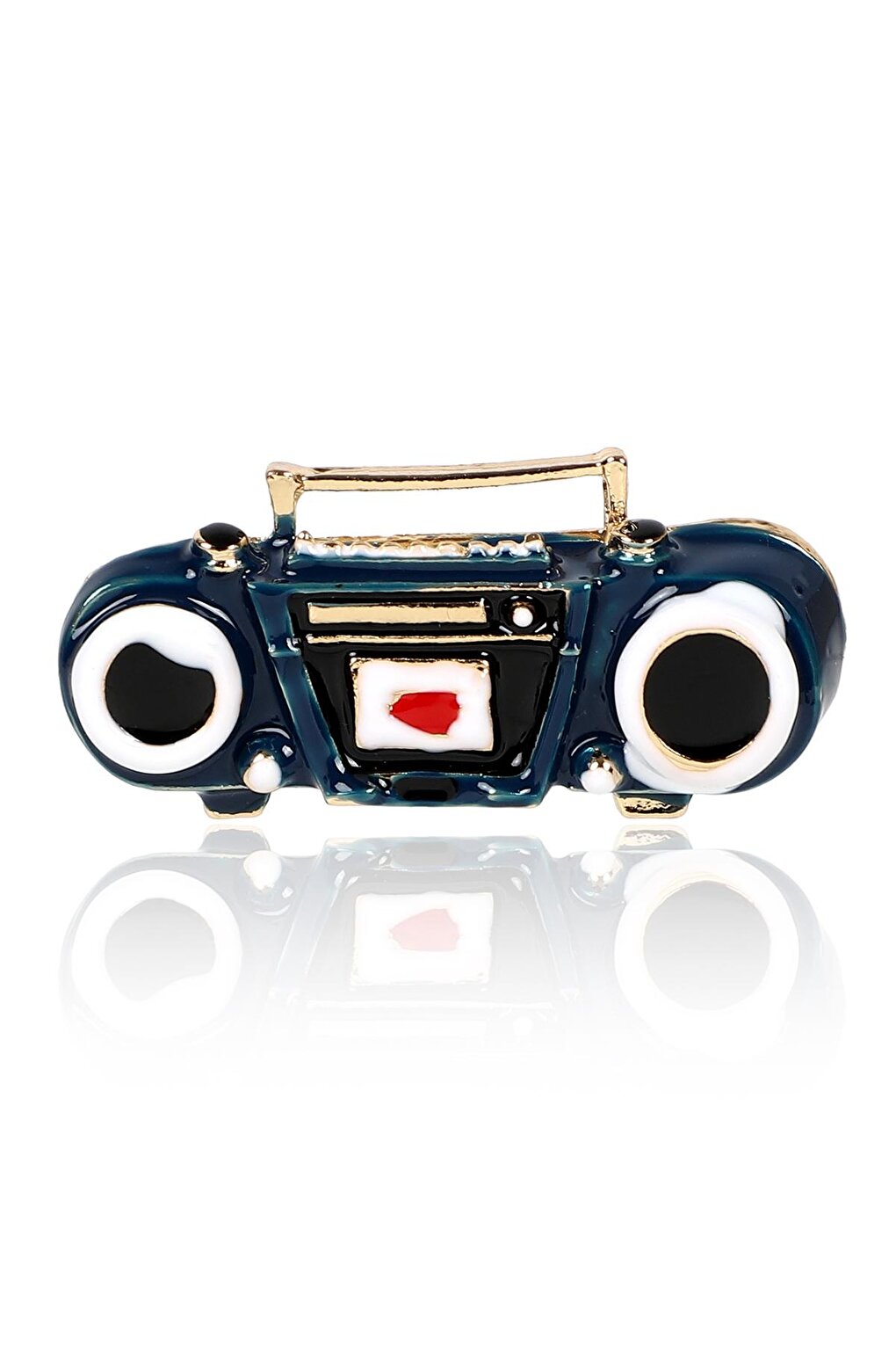 Black 90s Tape Radio Brooch