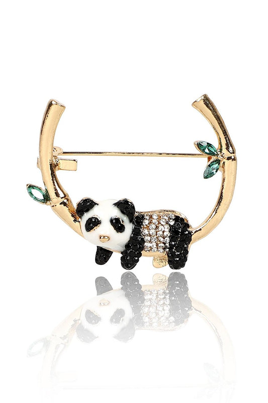 Black Panda Brooch