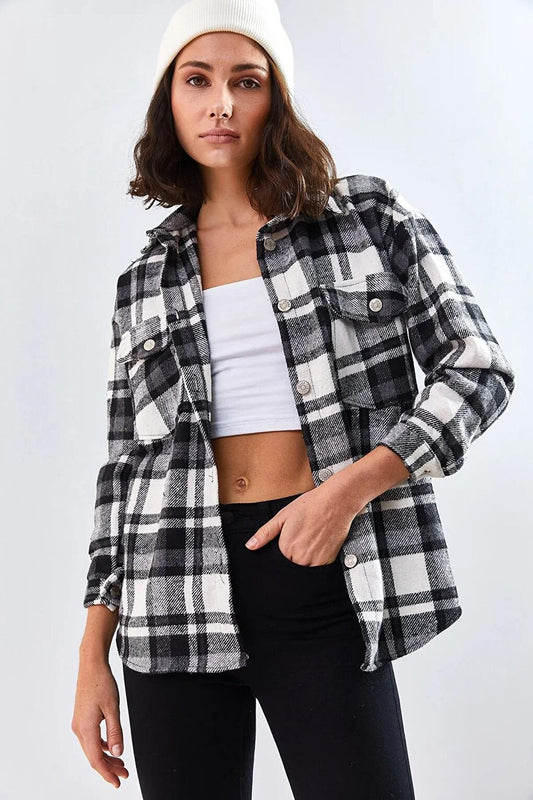 Women's Plaid Lumberjack Shirt with Pockets 4634