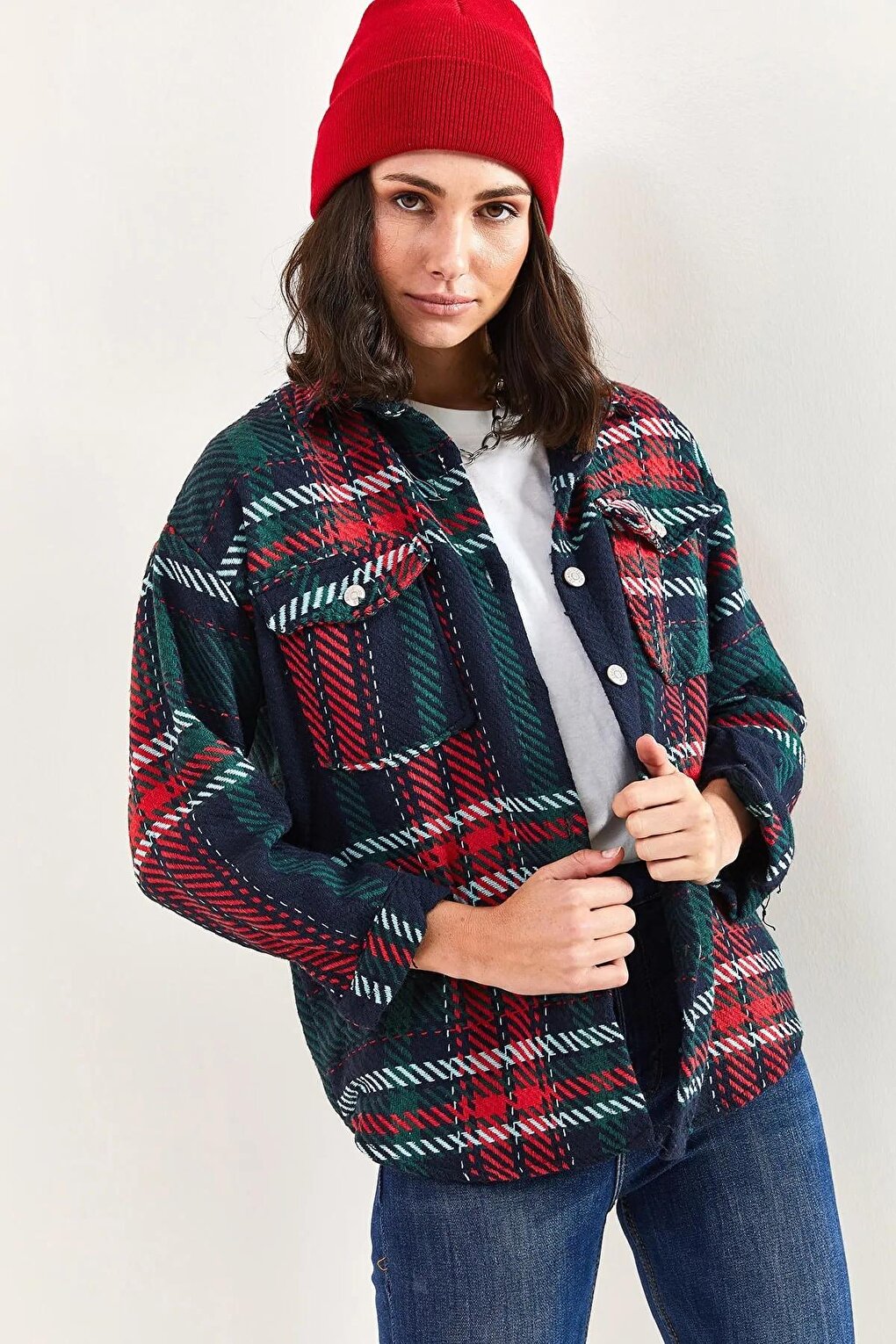 Women's Plaid Lumberjack Shirt with Pockets 4634