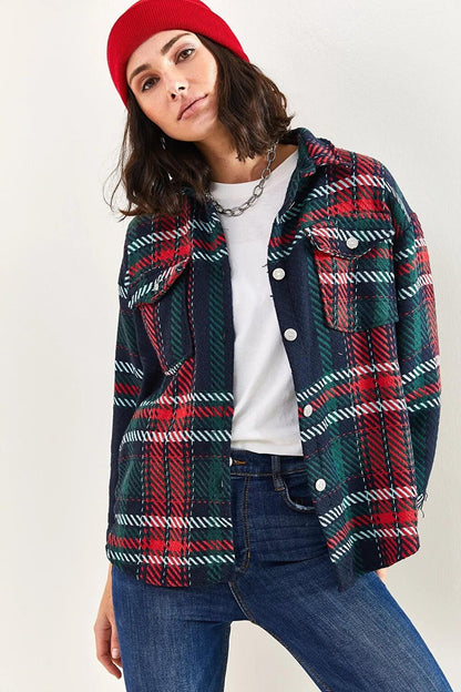 Women's Plaid Lumberjack Shirt with Pockets 4634