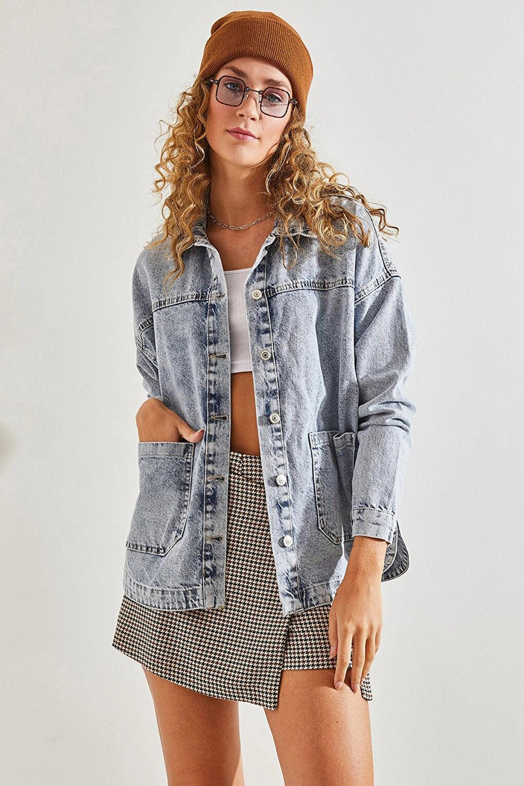 Women's Double Pocket Denim Jacket