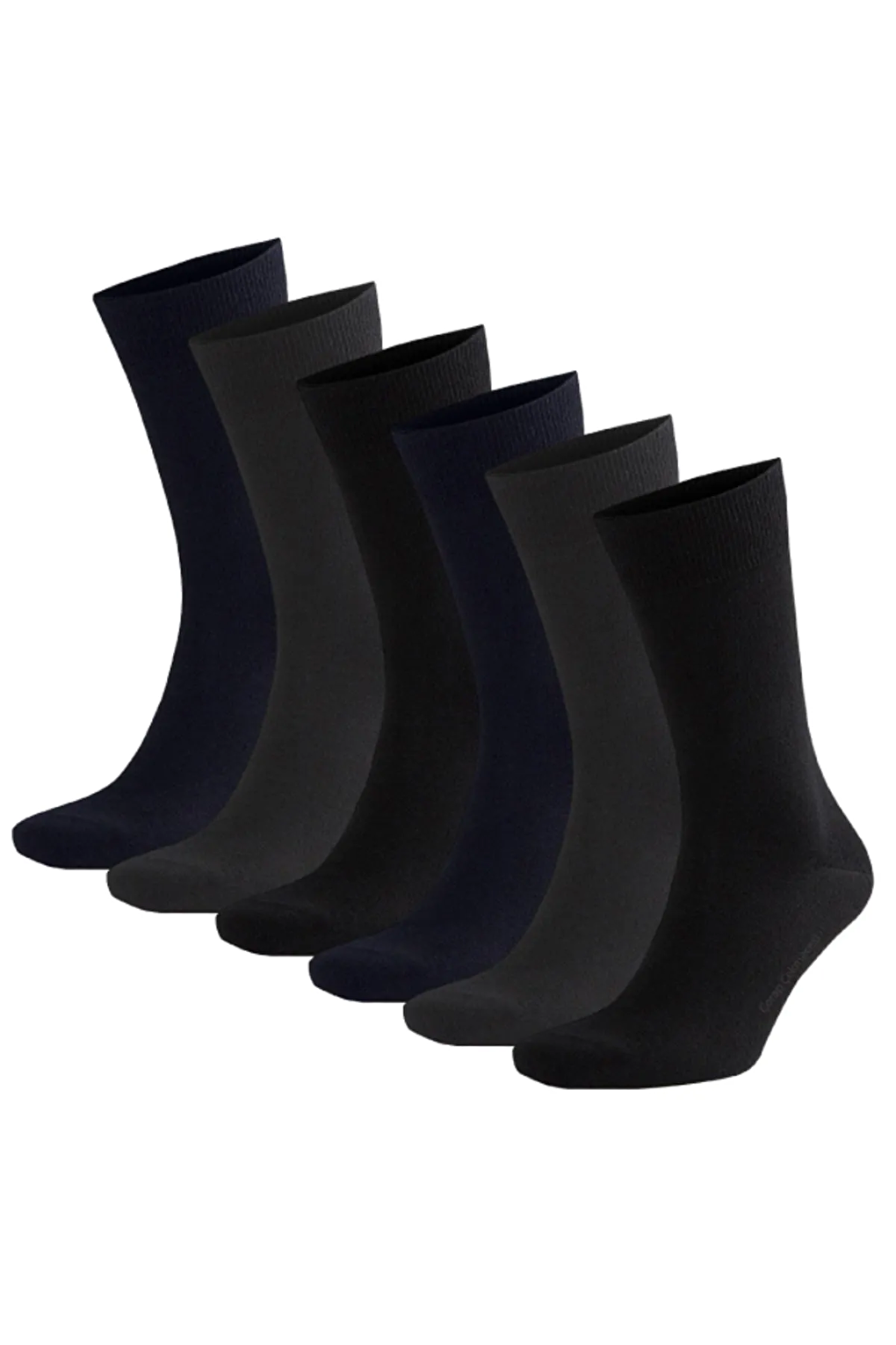 Men's Classic Plain Multi-Colored Socks Model 6-pack