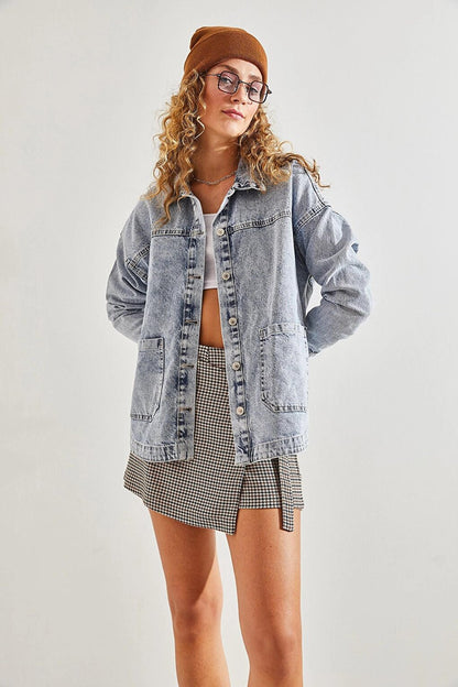 Women's Double Pocket Denim Jacket