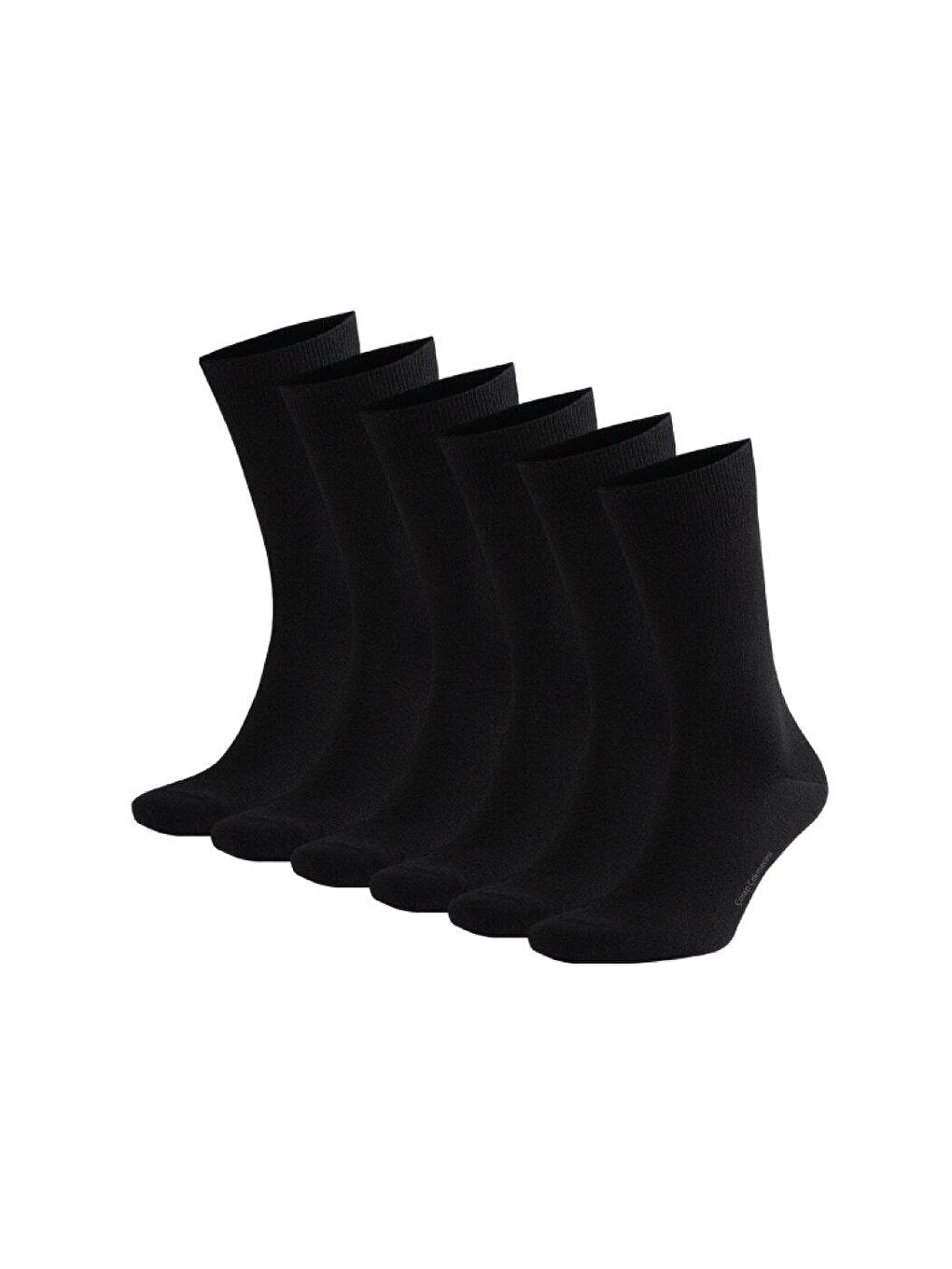 Men's Classic Plain Black Socks 6-pack