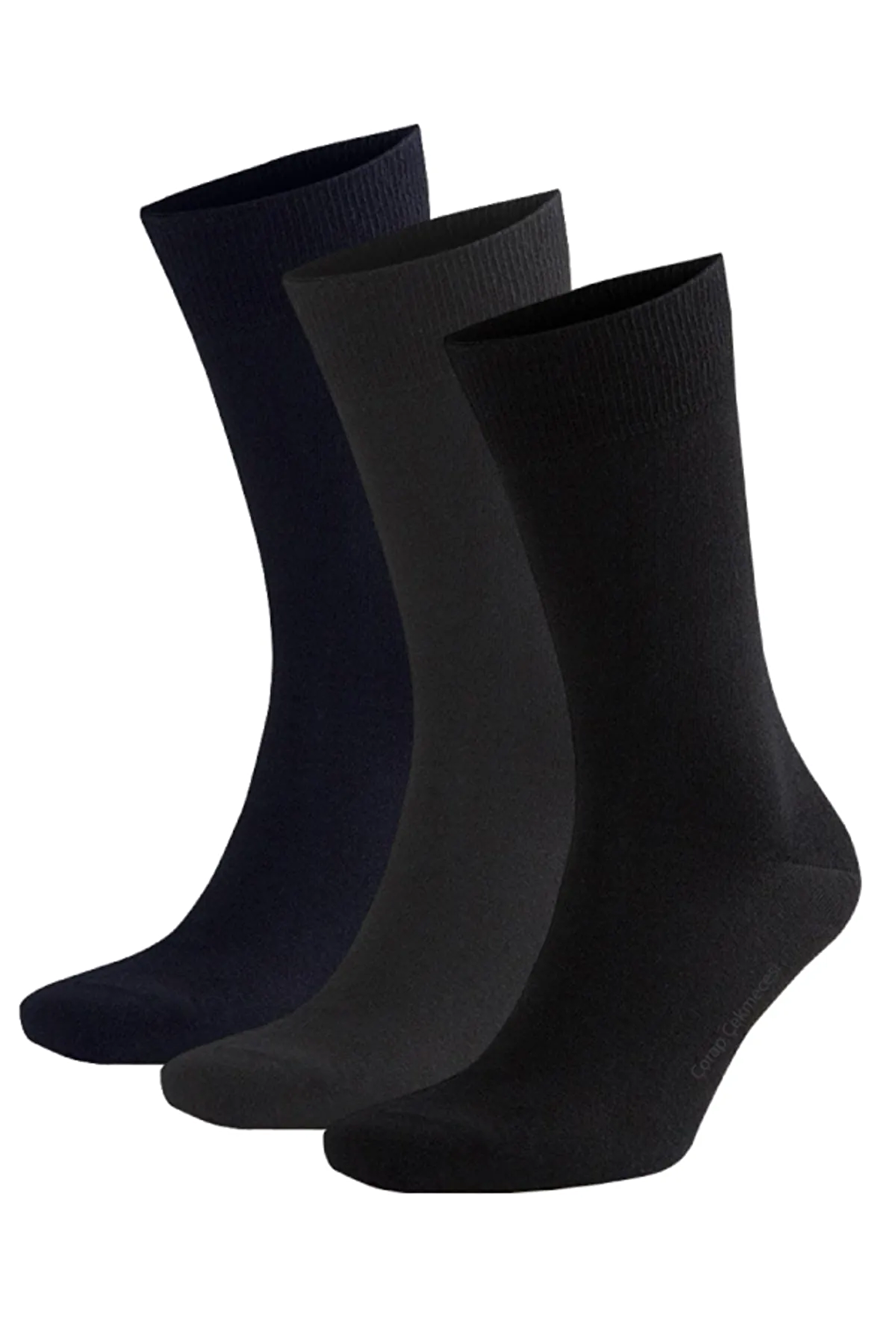 Men's Classic Plain Multicolored Socks 3-pack