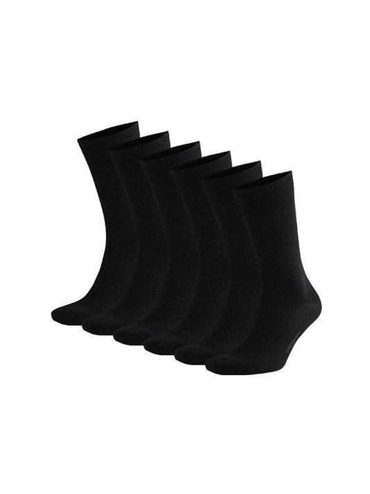 Women's Classic Plain Black Socks 6-pack