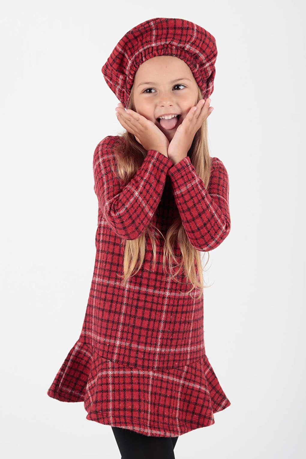 Girl's Hat and Flounce Trend Dress Ak2200