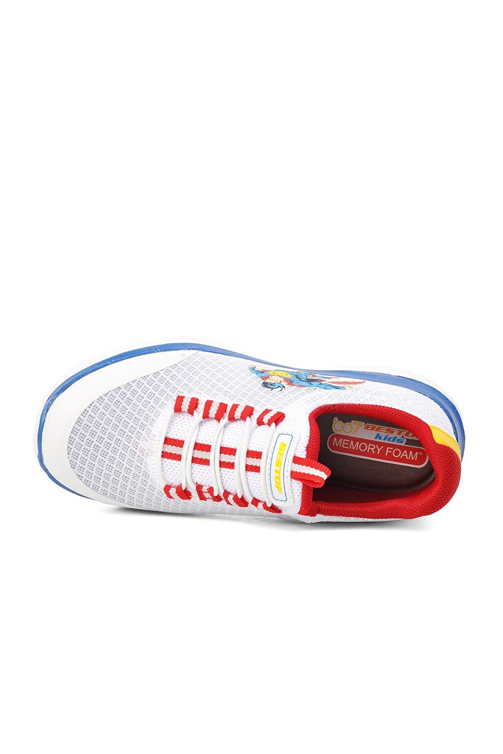 White-Red Mesh Boy's Sneaker Bst-B85-F