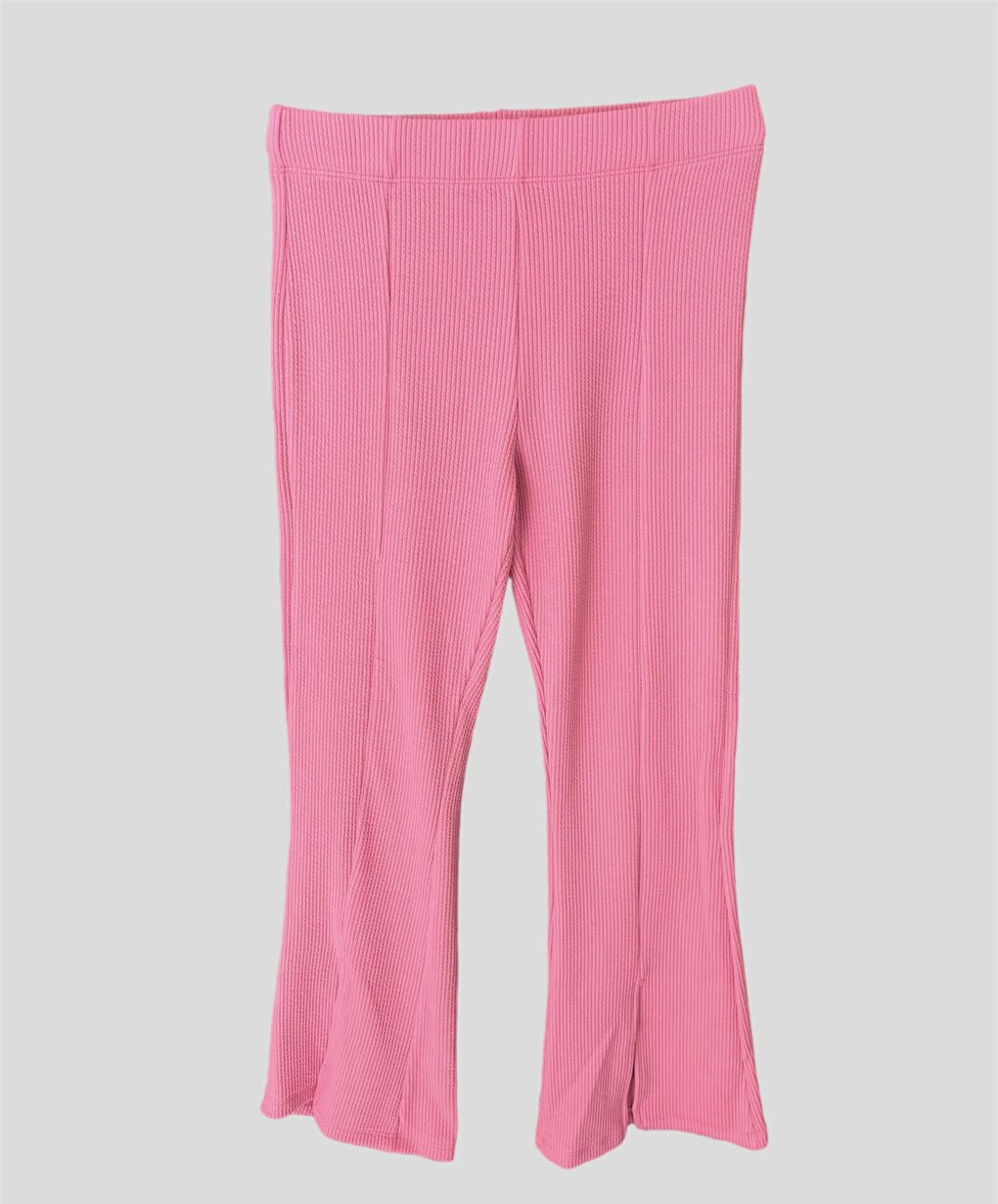 Girl's Slit Comfortable Fabric Trousers