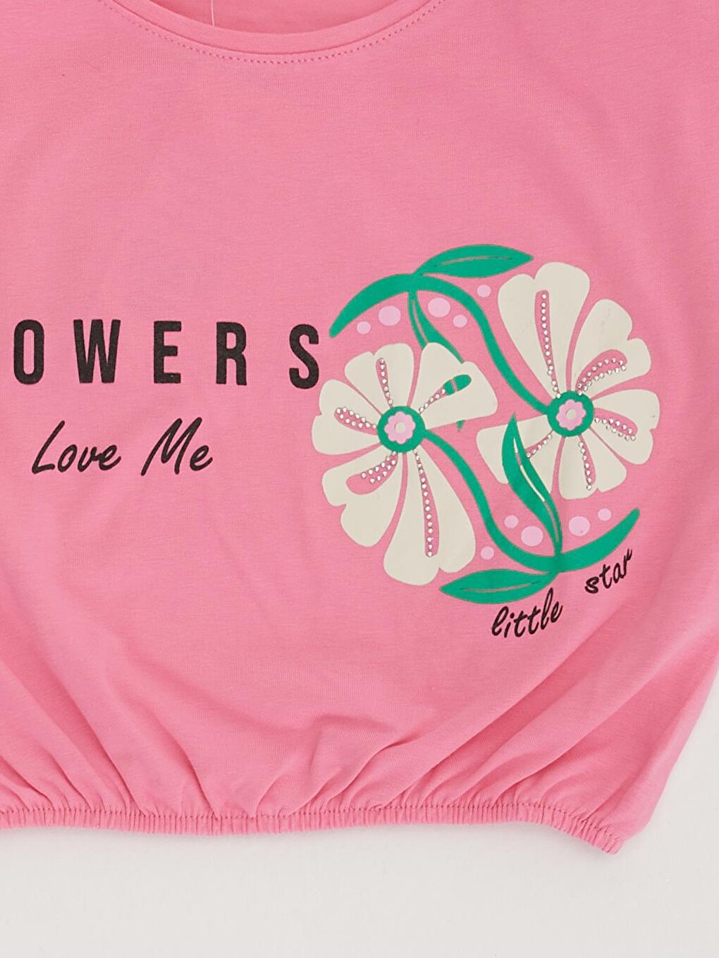 Girl's Padded Flowers Love T-Shirt