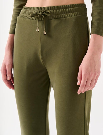 Khaki High Waist Comfortable Jogger Trousers