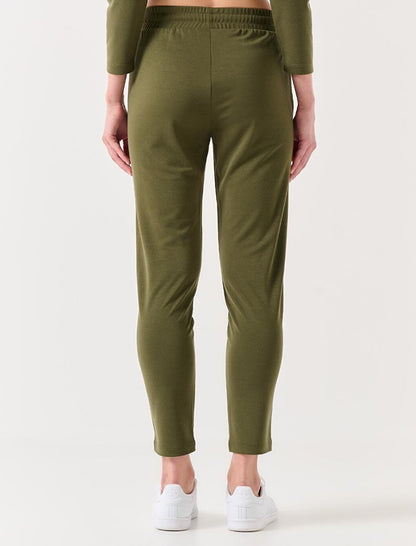 Khaki High Waist Comfortable Jogger Trousers