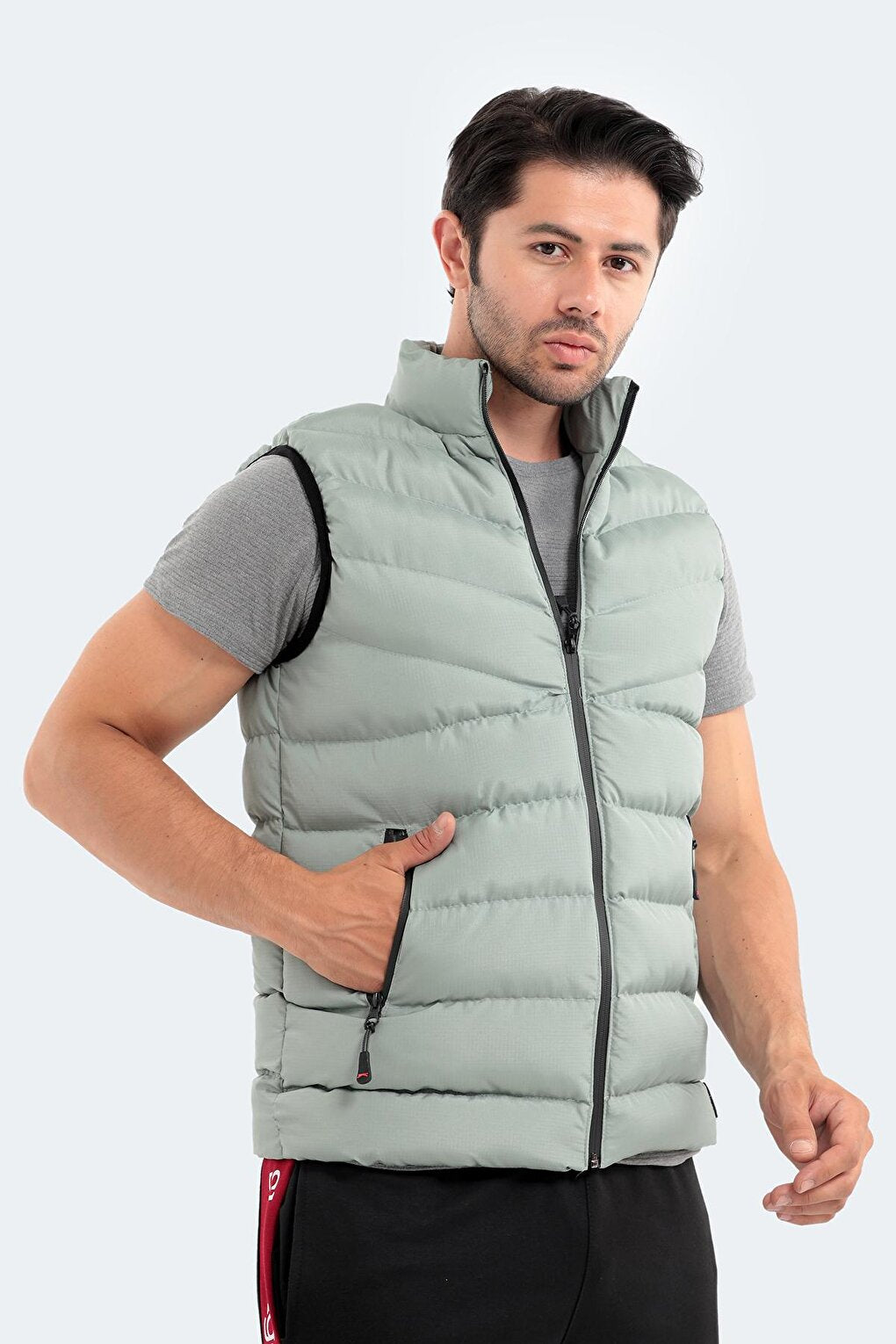 HAMON Men's Vest Light Green