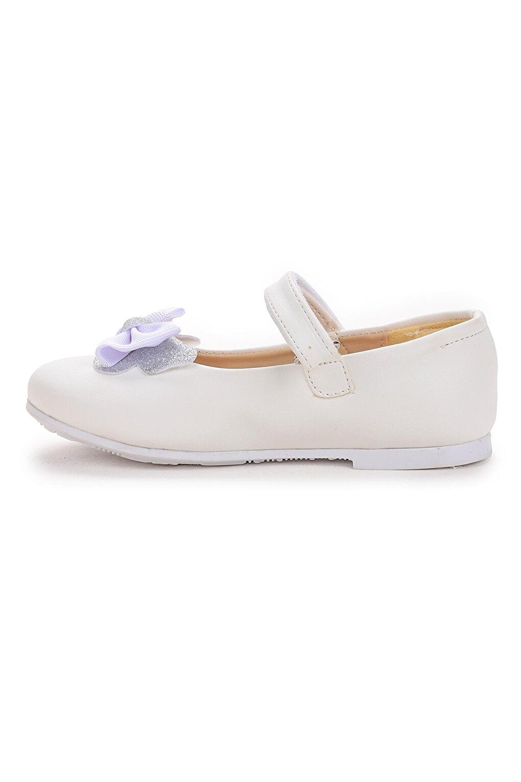 Stony and Velcro Girls' Bow Ballerina Shoes Ege 204 Skin