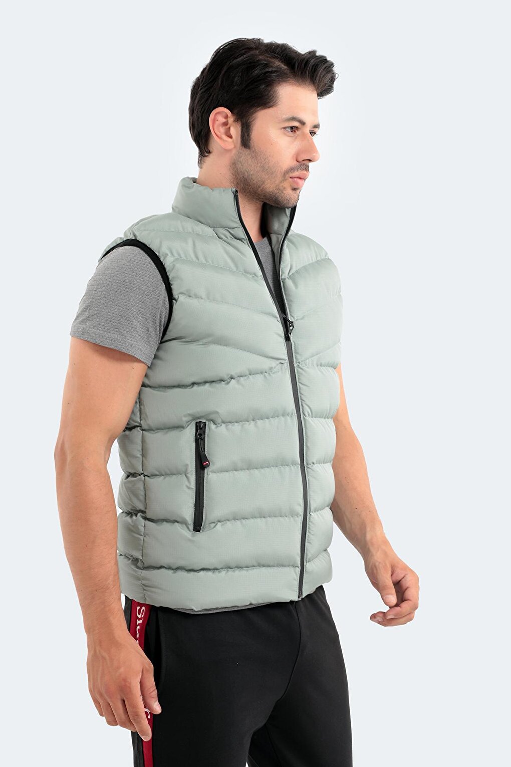 HAMON Men's Vest Light Green