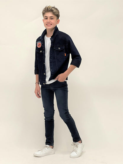 Boy's College Jean Jacket Casual Fashionable Ak22366123