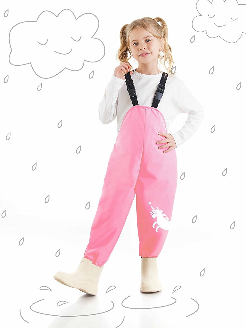 Unicorn Girl's Waterproof Rainsuit