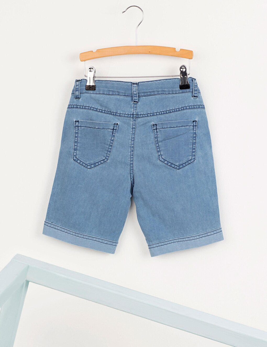 Light Blue Washed Boy's Jean Shorts