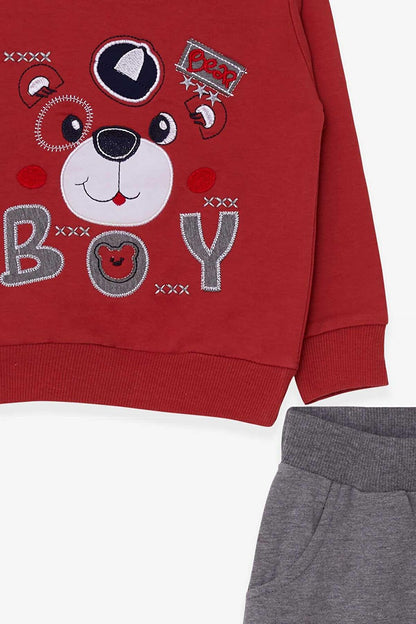 Boy's Tracksuit Set Tile Teddy Bear Figure (Age 1-4)