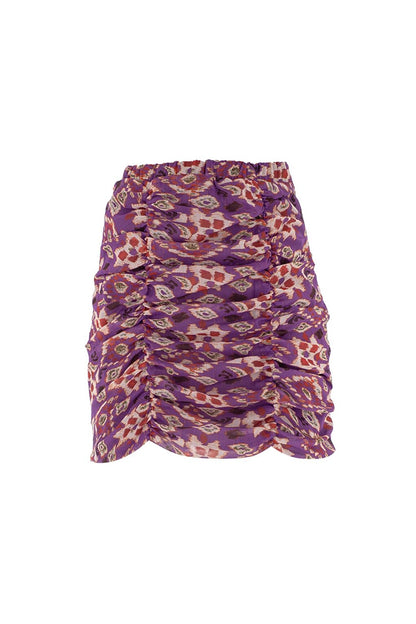 Gathered Mini Skirt Lilac