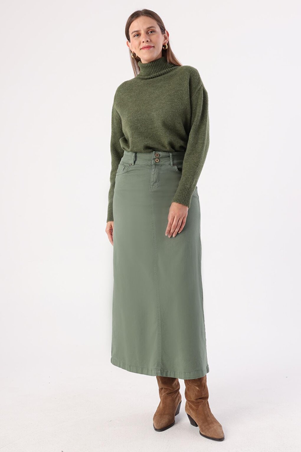 Green Classic 5 Pocket Skirt