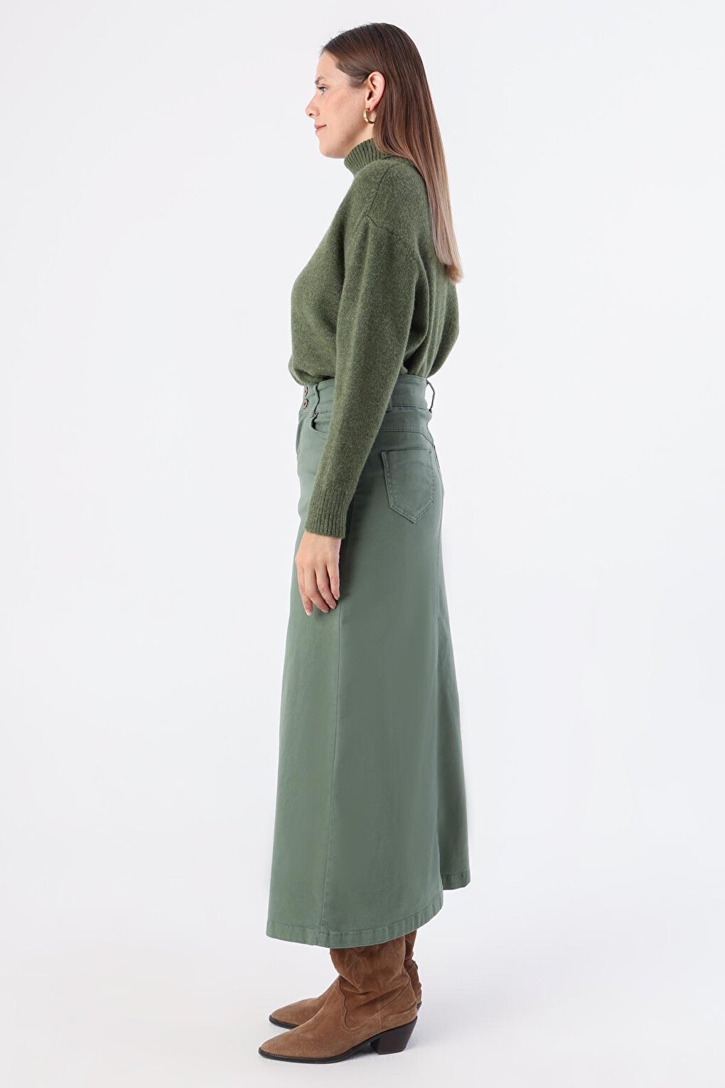 Green Classic 5 Pocket Skirt