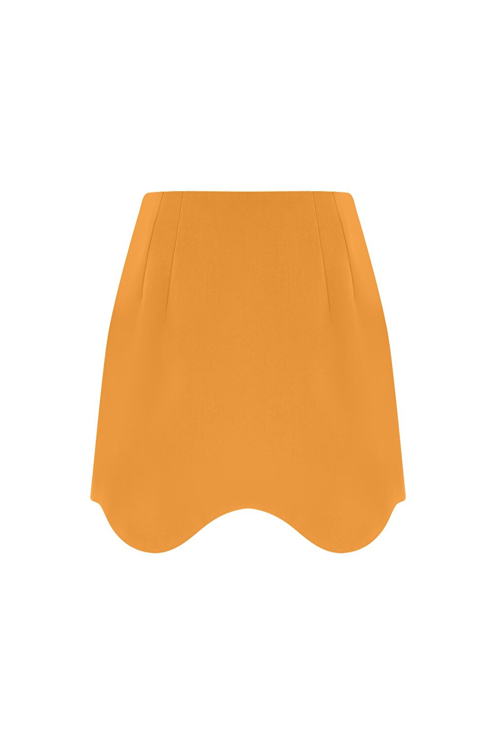 Asymmetric Mini Skirt Orange