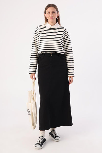 Black Classic 5 Pocket Skirt