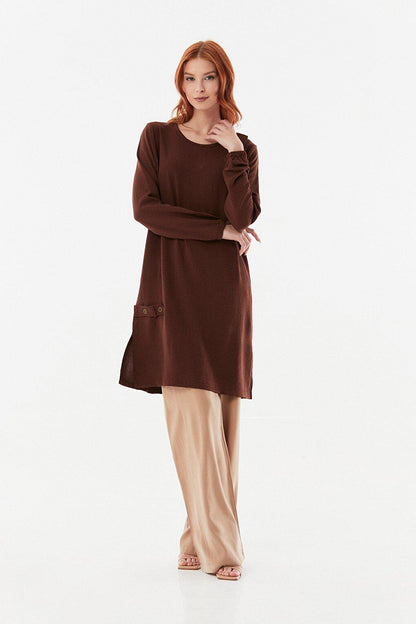 Fullamodest Ayrobin Fabric Tunic with Side Slits