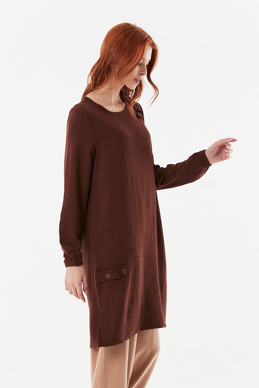 Fullamodest Ayrobin Fabric Tunic with Side Slits