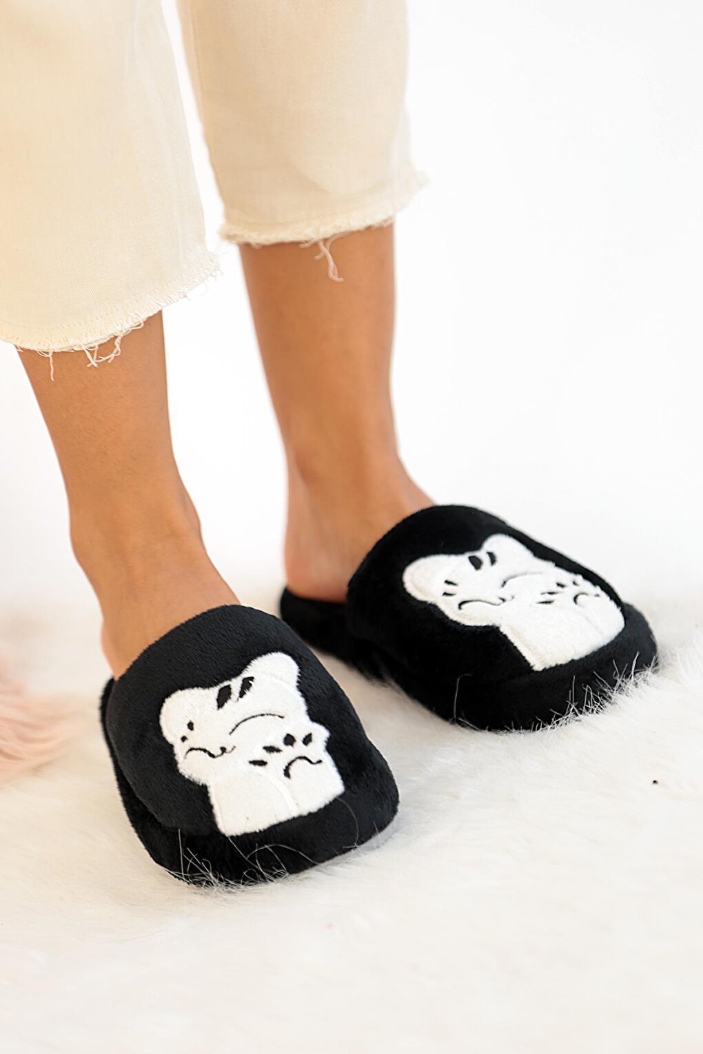 Laughing Cat Thermal Sole Front Closed Women Home Slippers 001-1967-21