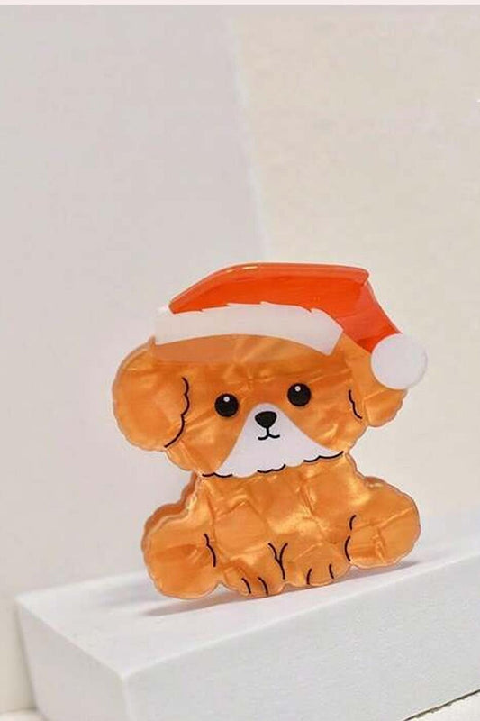 Christmas Cute Hat Dog Peg Clasp