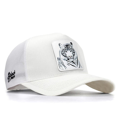 V1 Trucker Bengal Kaplan - 1 Unisex White Hat (Cap) with Code Logo