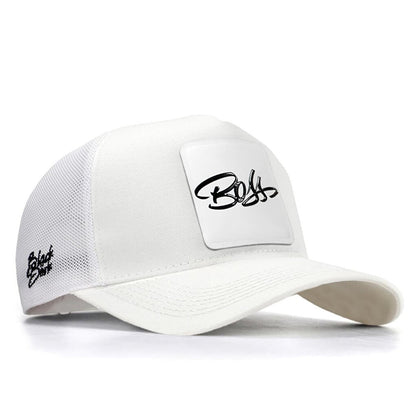 V1 Trucker Boss - 1 Unisex White Hat (Cap) with Code Logo